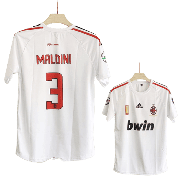 Paolo Maldini AC Milan 2008-09 Away Men Jersey – White