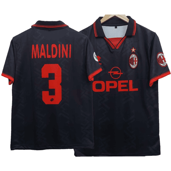 Paolo Maldini AC Milan 1996-97 Third Men Jersey – Black