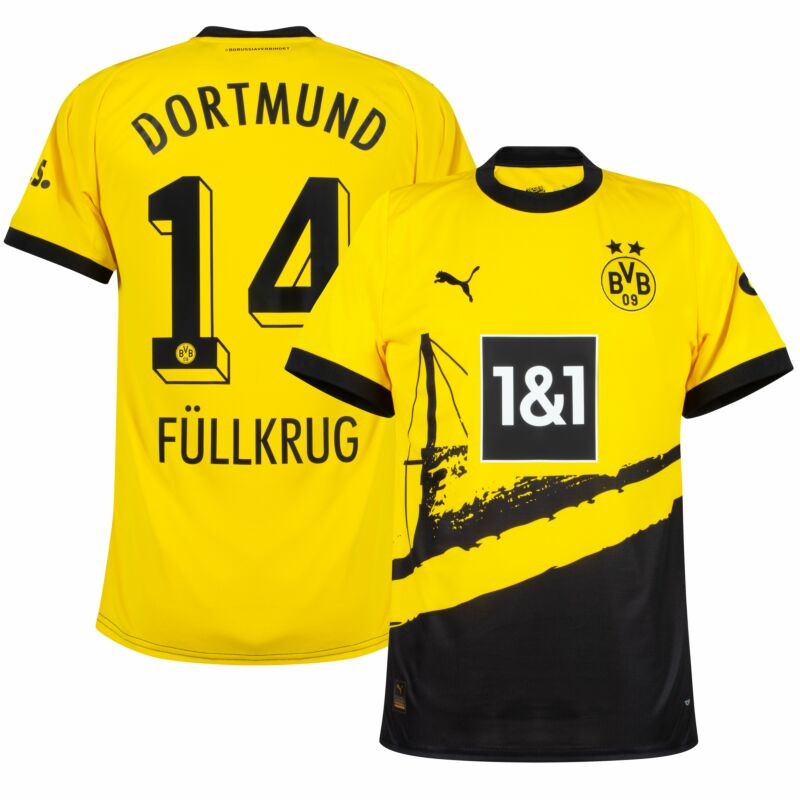 Niclas Fllkrug 14 Borussia Dortmund 2023/24 Home Men Jersey – Yellow