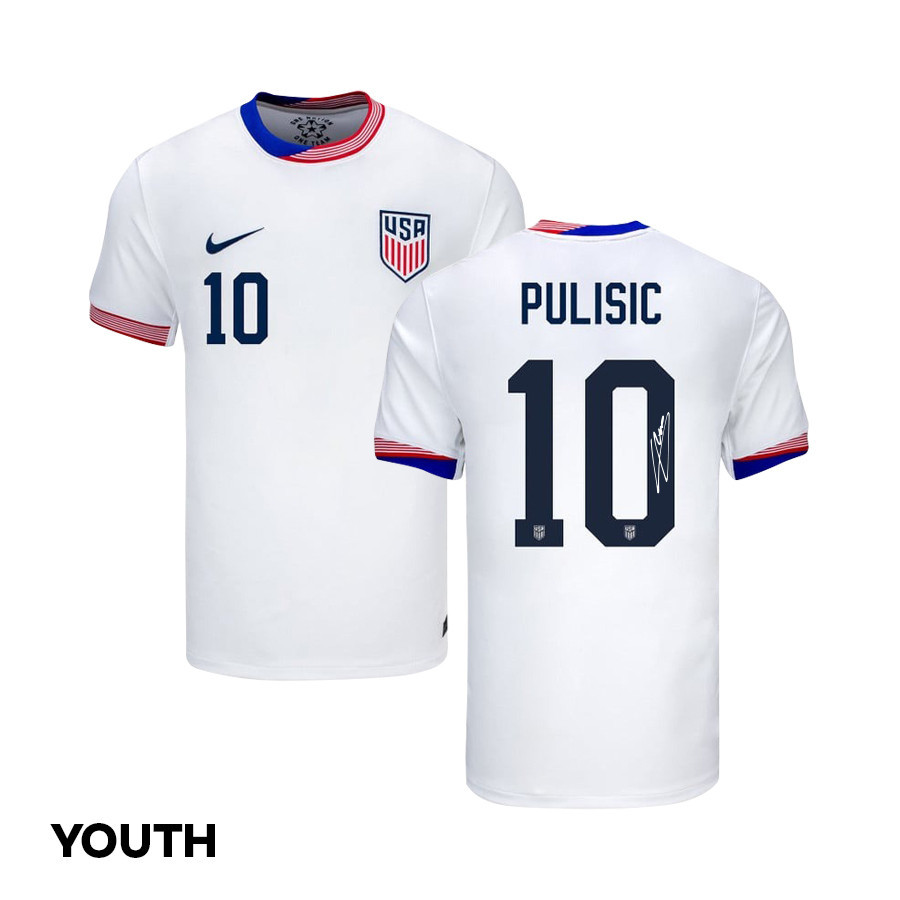 Christian Pulisic 10 Signed USMNT 2024 American Youth Home Jersey Autographed – White