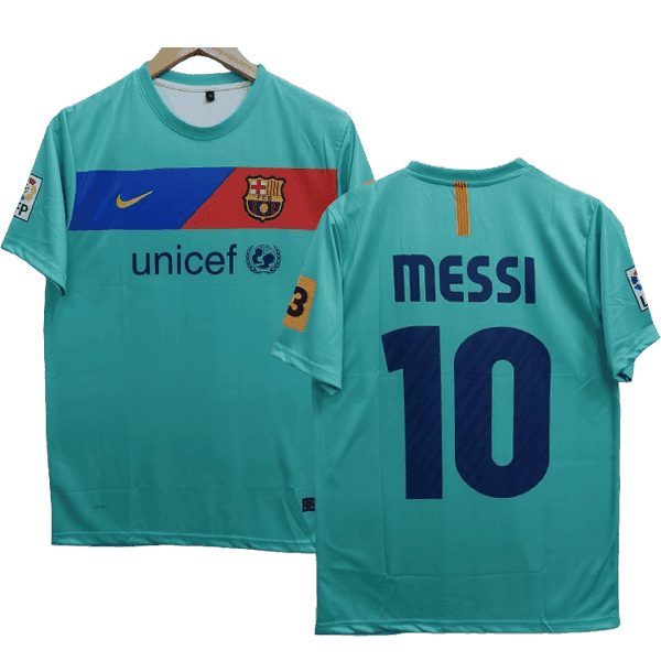 Lionel Messi Barcelona 2010-11 Third Men Jersey – Aqua