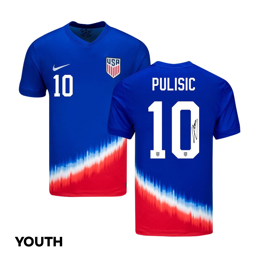 Christian Pulisic 10 Signed USMNT 2024 American Youth Away Jersey Autographed – White