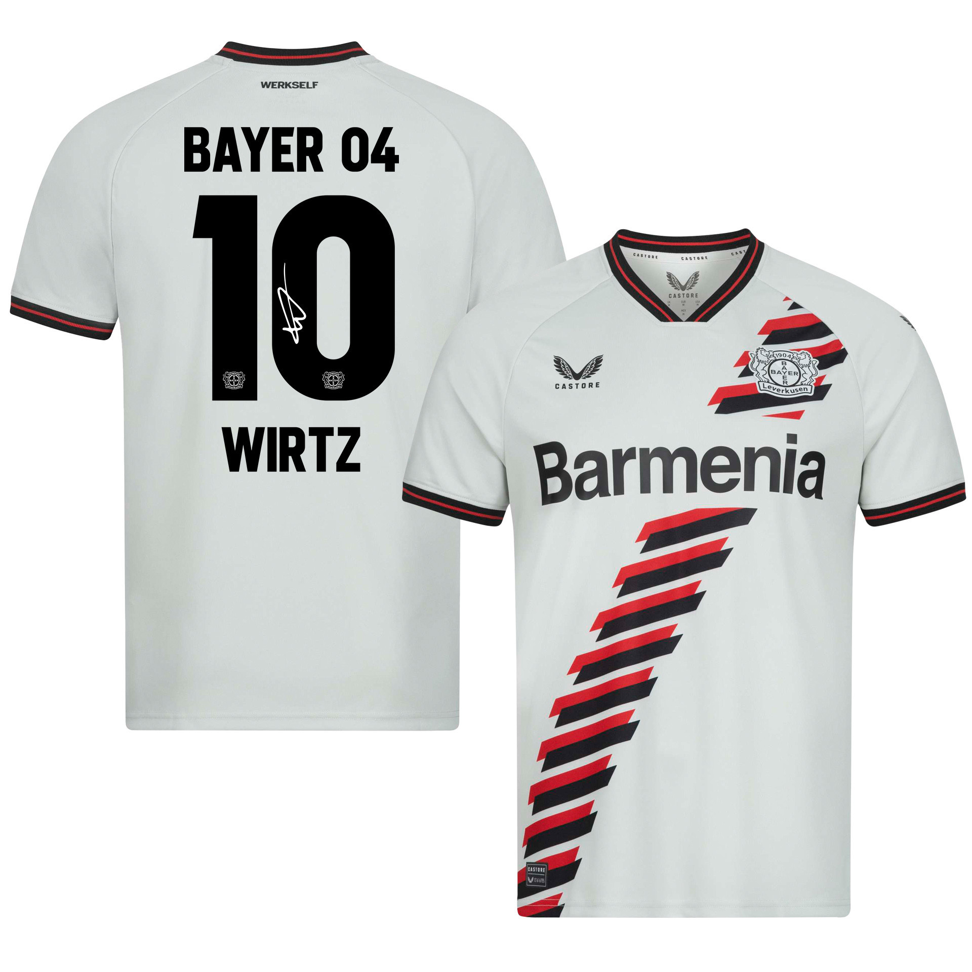 Florian Wirtz 10 Signed Bayer 04 Leverkusen Away Men Jersey – White