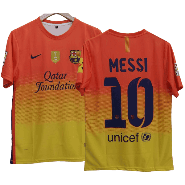 Lionel Messi Barcelona 2012-13 Away Men Jersey – Orange