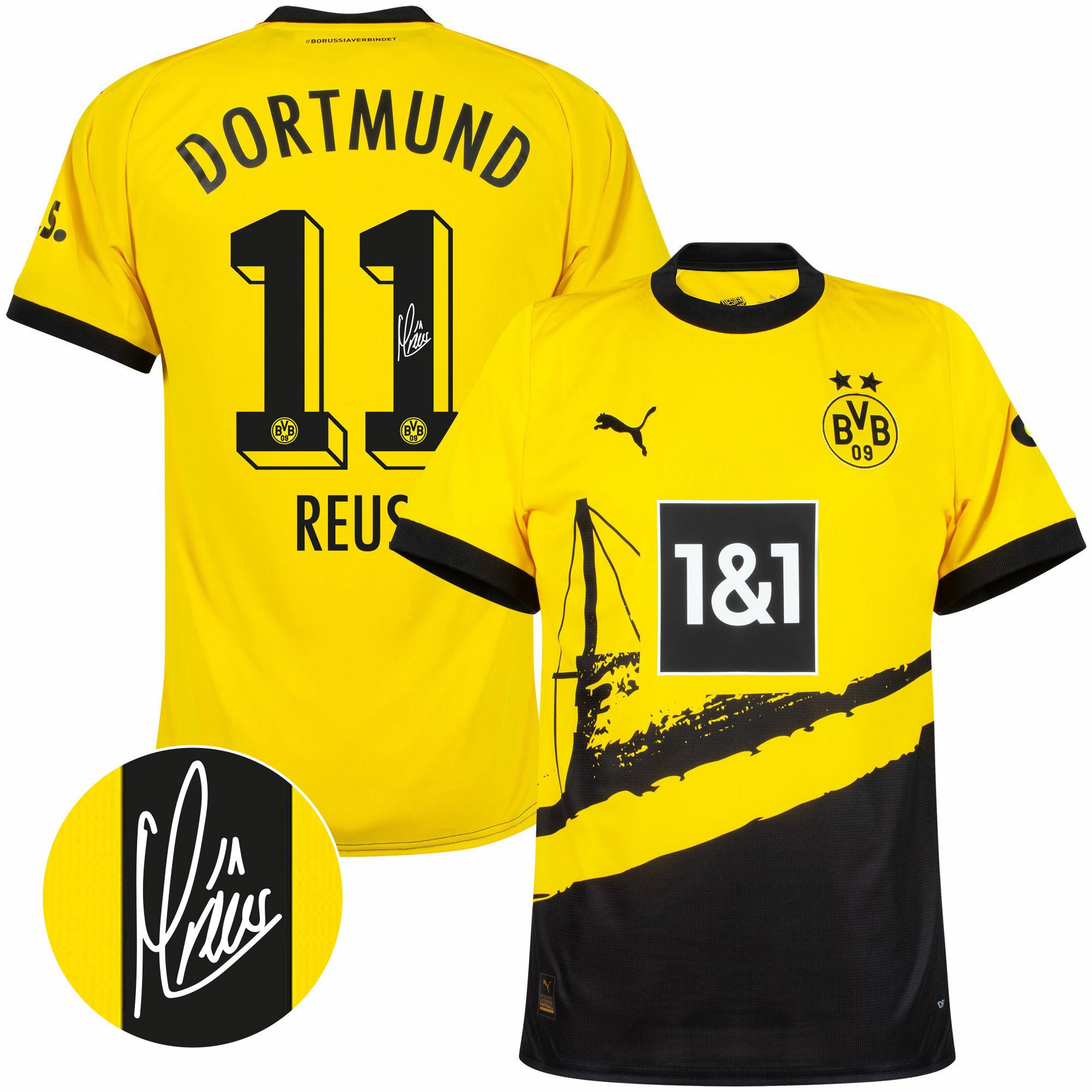 Marco Reus 11 Signed Borussia Dortmund 2023/24 Home Men Jersey