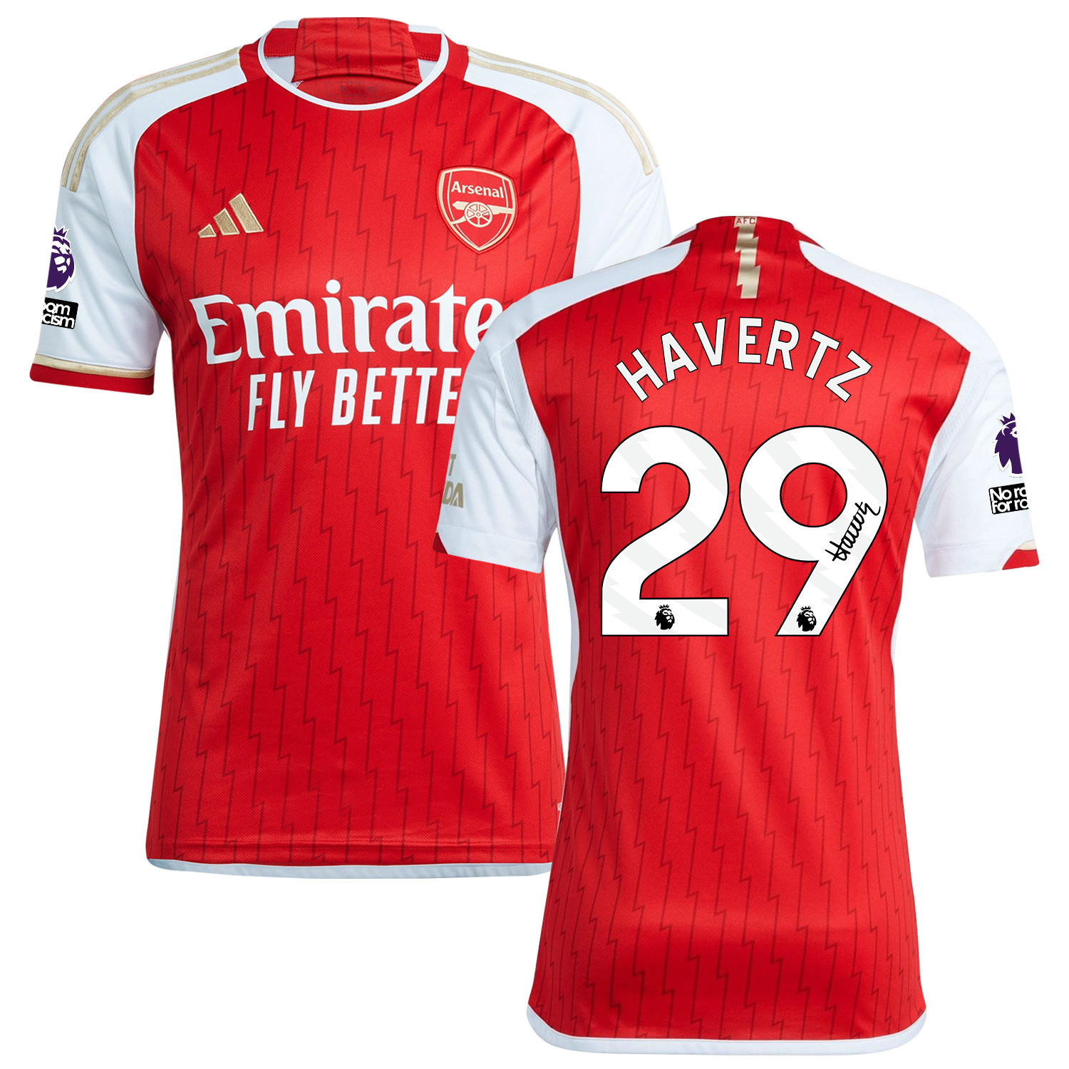 Kai Havertz 29 Signed Arsenal 2023/24 Home Jersey – Men, Red
