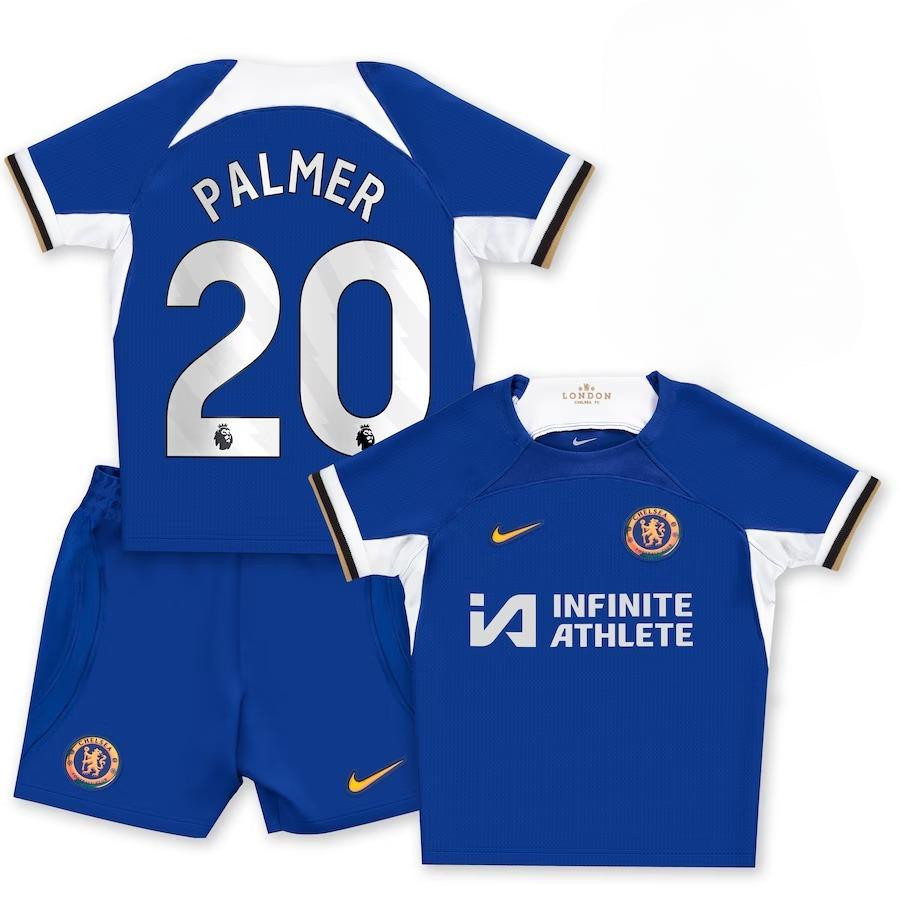 Cole Palmer 20 Chelsea 2023-24 Home Stadium YOUTH Kit Jersey – Blue