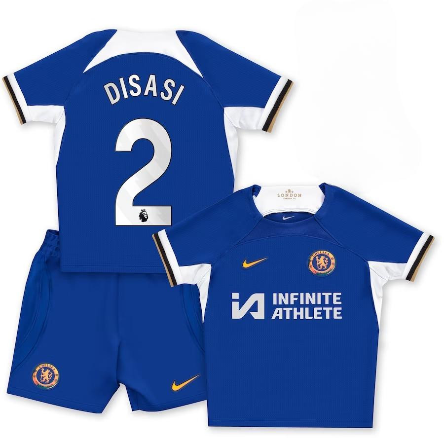 Axel Disasi 2 Chelsea 2023-24 Home Stadium YOUTH Kit Jersey – Blue