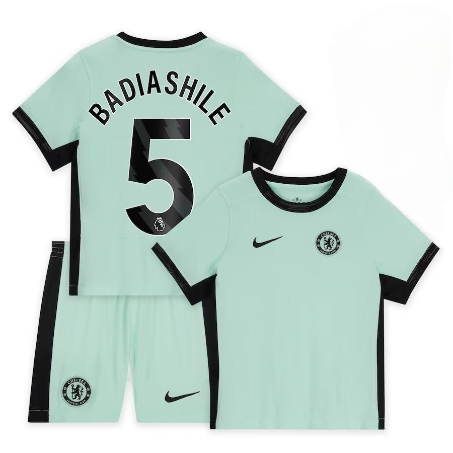 Benot Badiashile 5 Chelsea 2023-24 Third Stadium YOUTH Kit Jersey – Mint