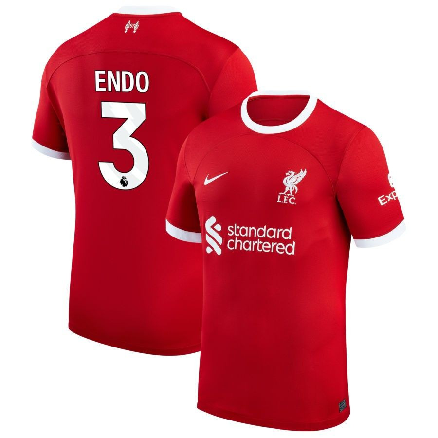 Wataru Endo 3 Liverpool 2023/24 Home Men Jersey – Red