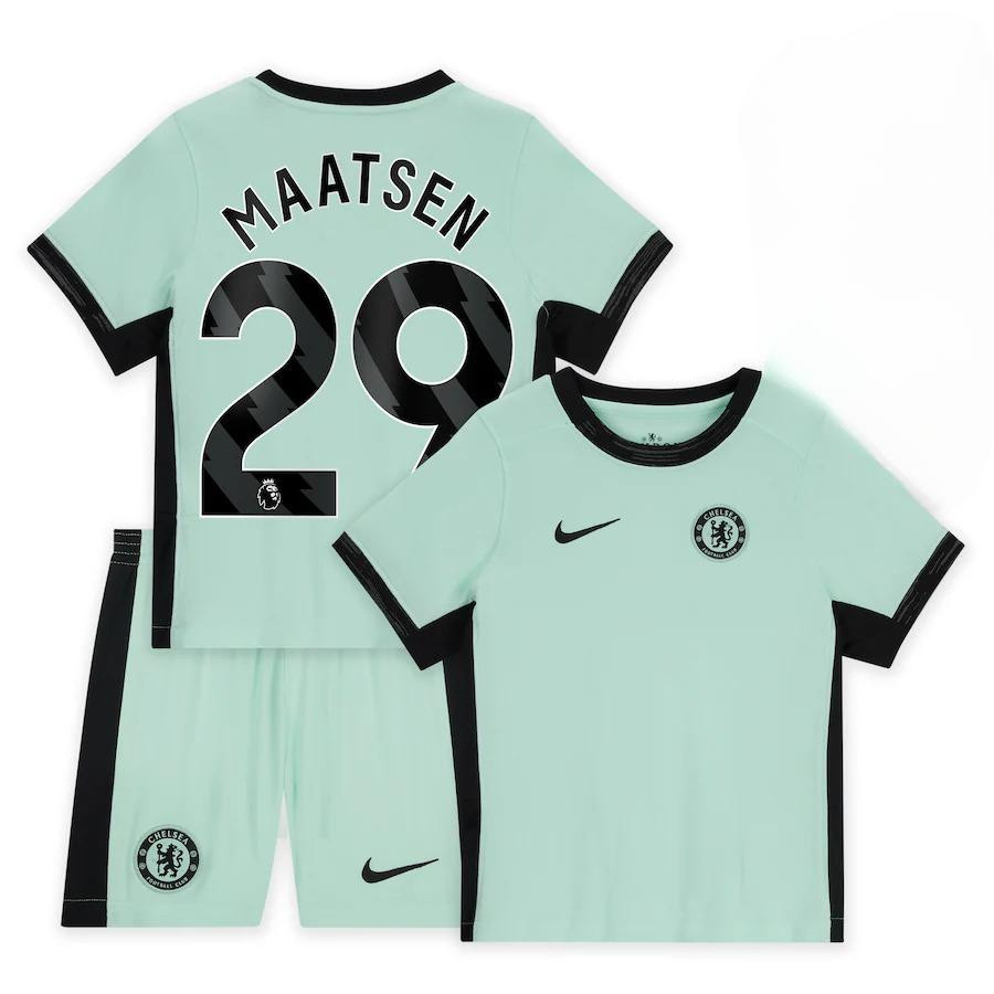 Ian Maatsen 29 Chelsea 2023-24 Third Stadium YOUTH Kit Jersey – Mint