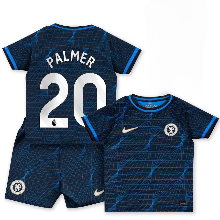 Cole Palmer 20 Chelsea 2023-24 Away Stadium YOUTH Kit Jersey – Navy