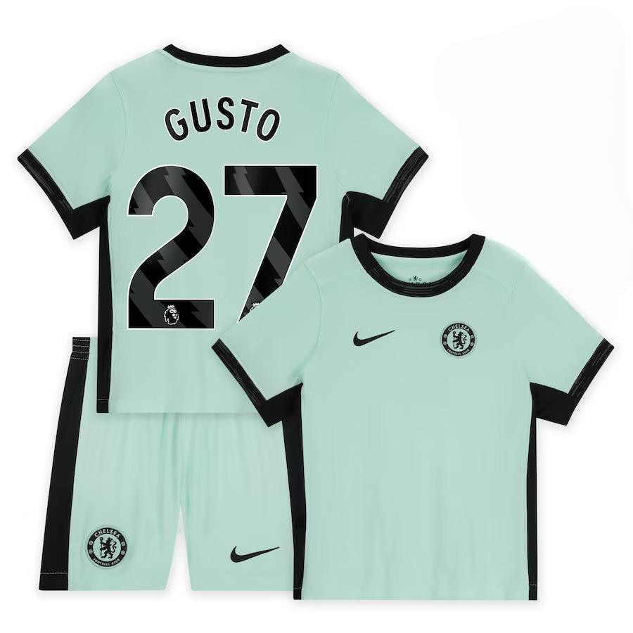 Malo Gusto 27 Chelsea 2023-24 Third Stadium YOUTH Kit Jersey – Mint