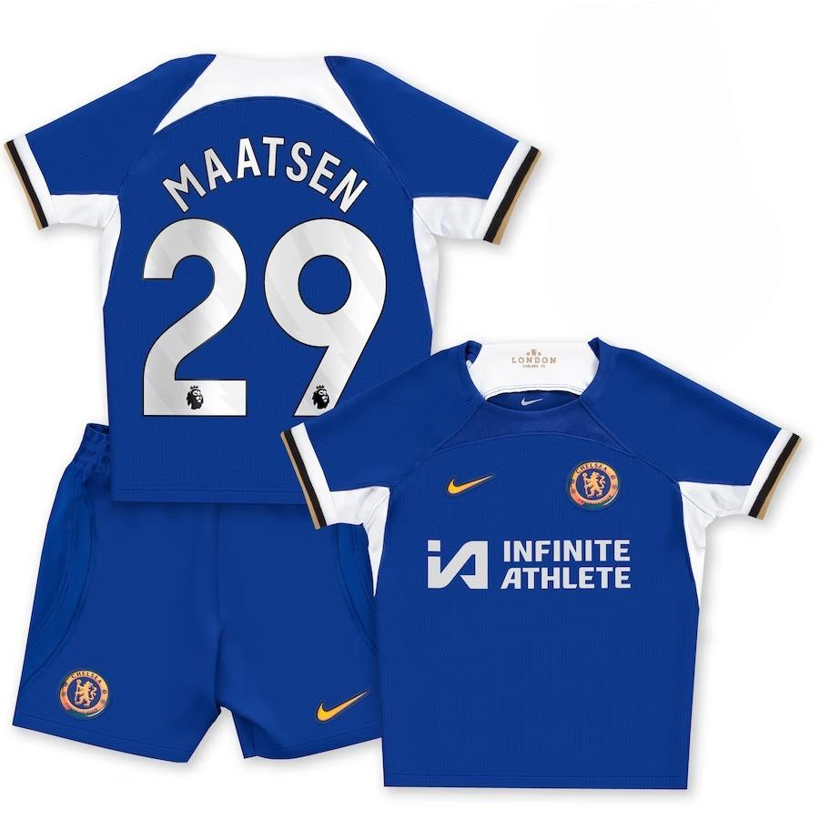 Ian Maatsen 29 Chelsea 2023-24 Home Stadium YOUTH Kit Jersey – Blue