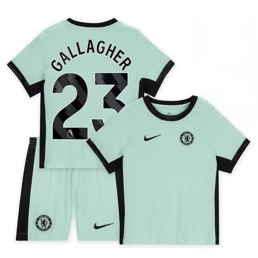 Conor Gallagher 23 Chelsea 2023-24 Third Stadium YOUTH Kit Jersey – Mint