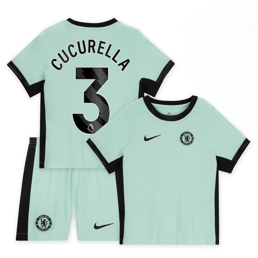 Marc Cucurella 3 Chelsea 2023-24 Third Stadium YOUTH Kit Jersey – Mint