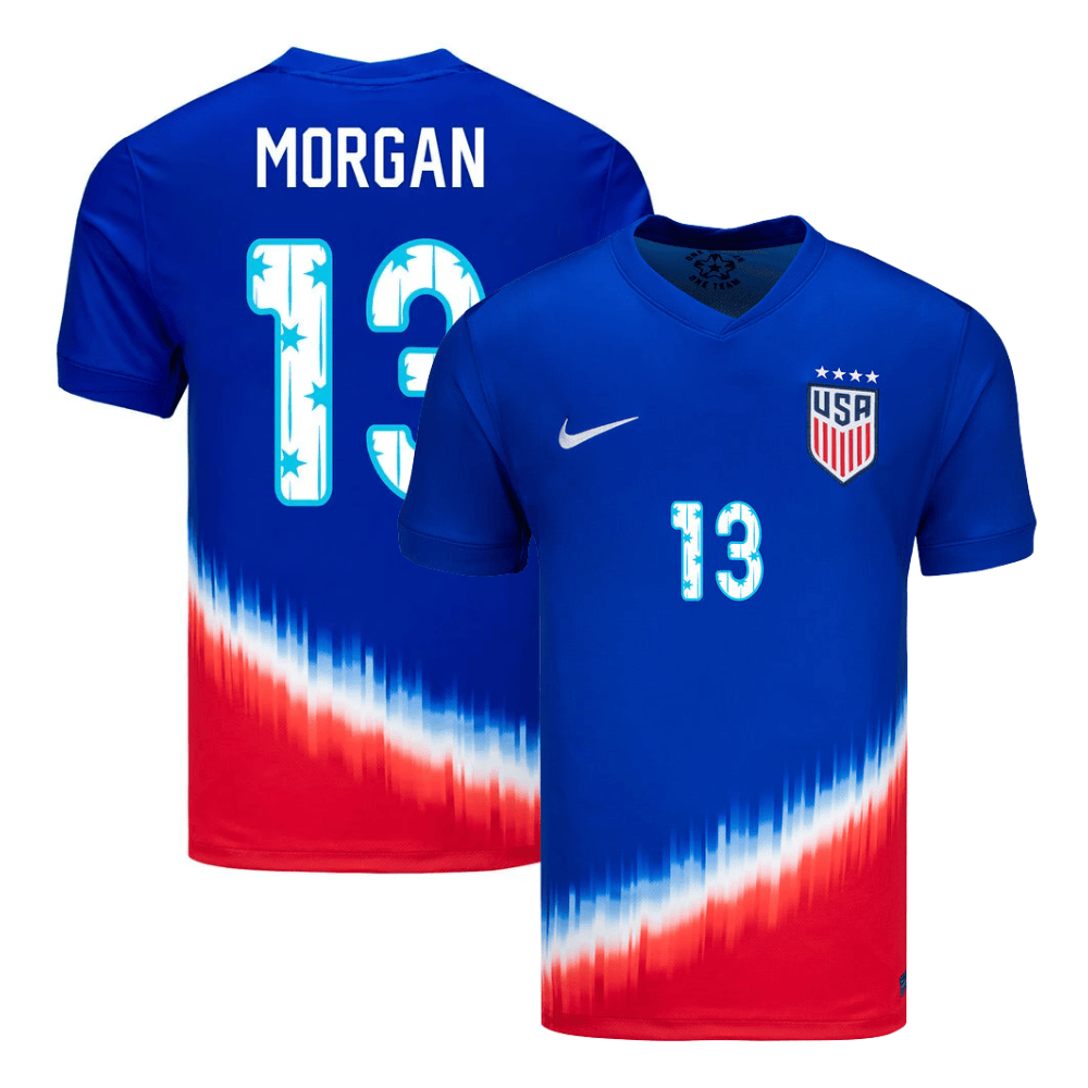 Alex Morgan 13 USWNT 2024 SheBelieves Cup Away Stadium MEN Jersey