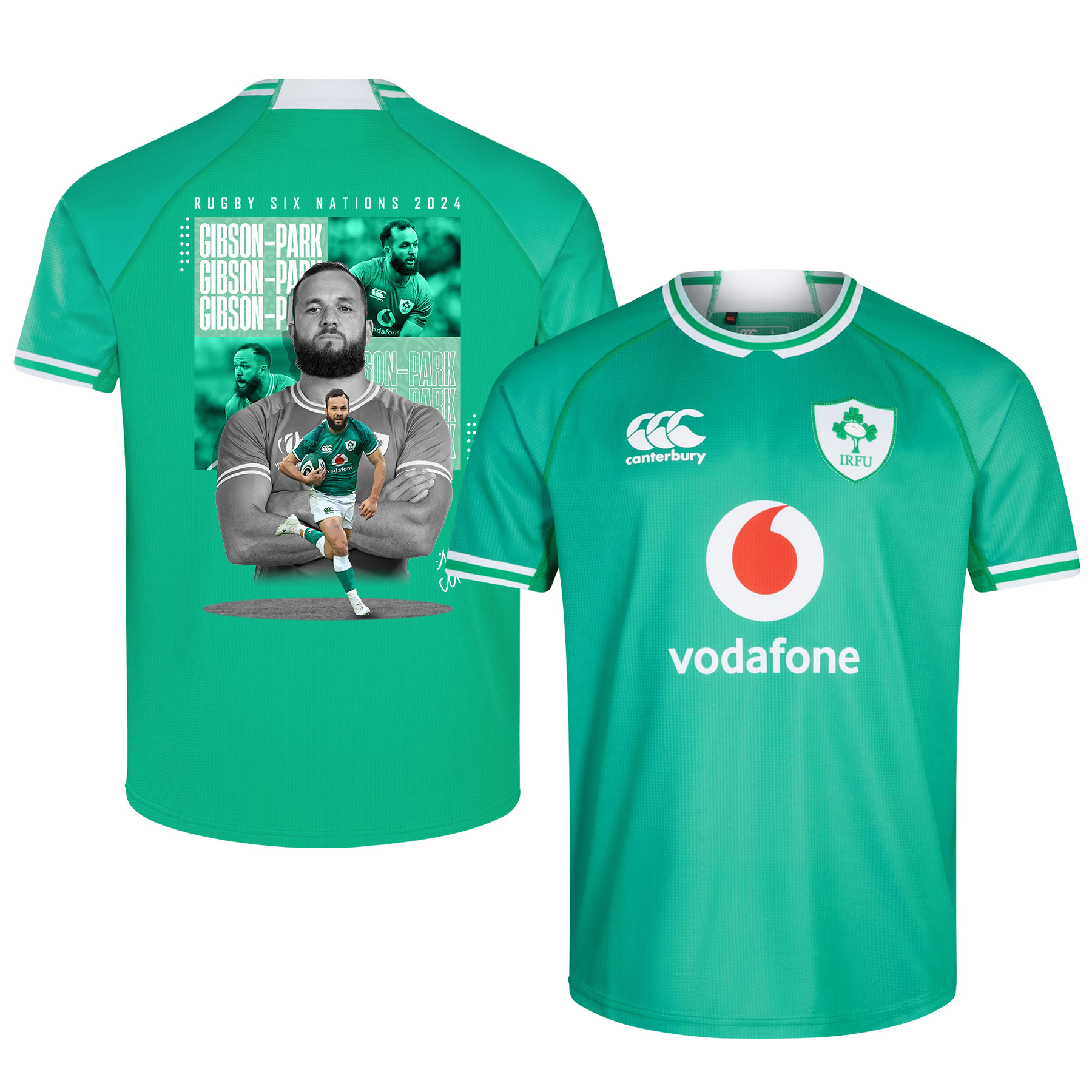 Jamison Gibson-Park Ireland Rugby Six Nations Rb IRFU 2023/24 Home Jersey – Green