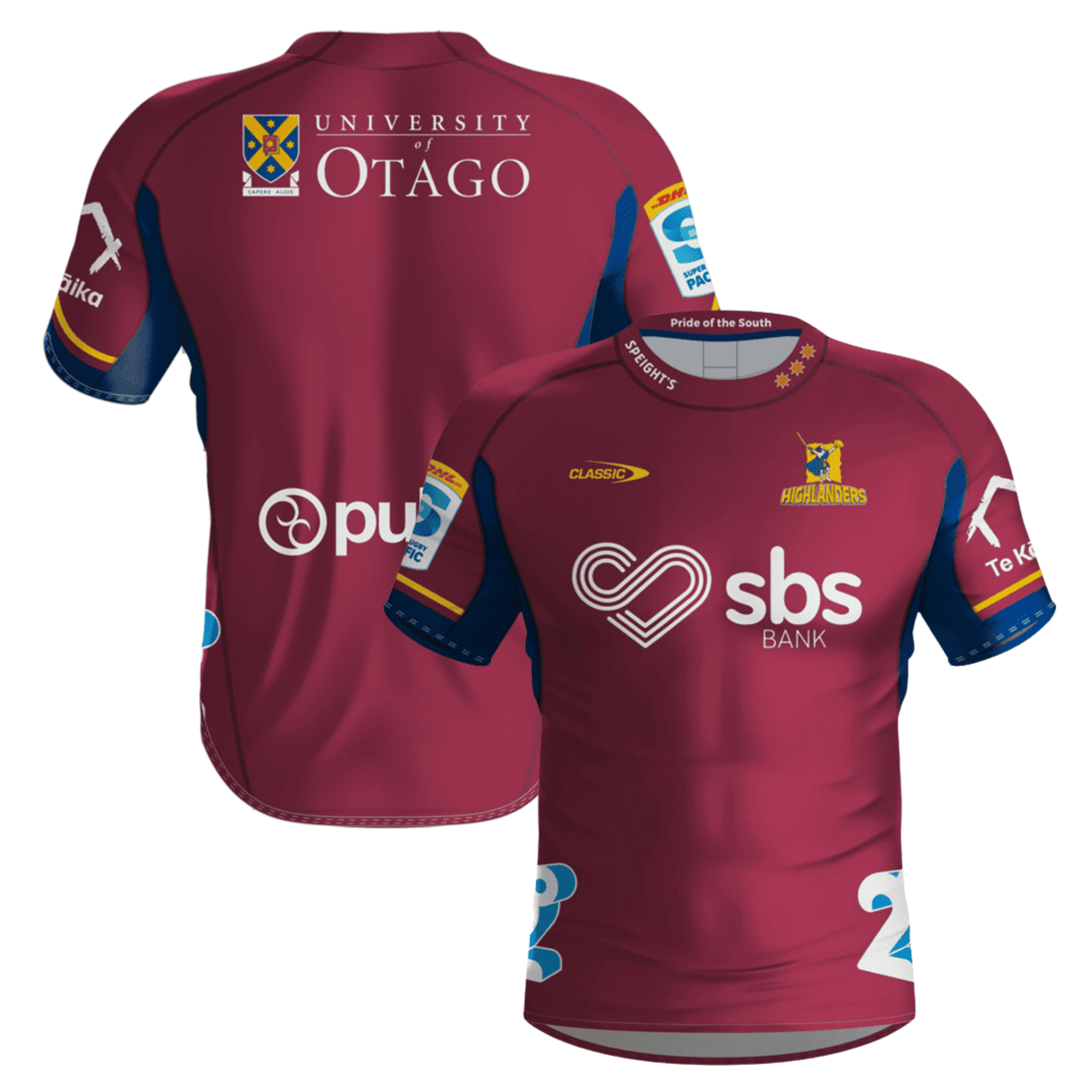 Highlanders Super Rugby 2024 Away Men Jersey – Burgundy