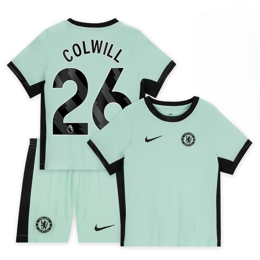 Levi Colwill 26 Chelsea 2023-24 Third Stadium YOUTH Kit Jersey – Mint