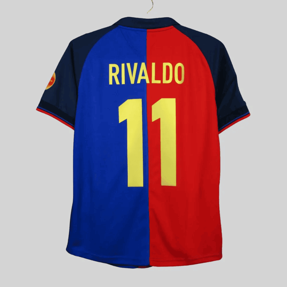 Rivaldo 11 Barcelona 1999-2000 Retro Home Jersey – Men