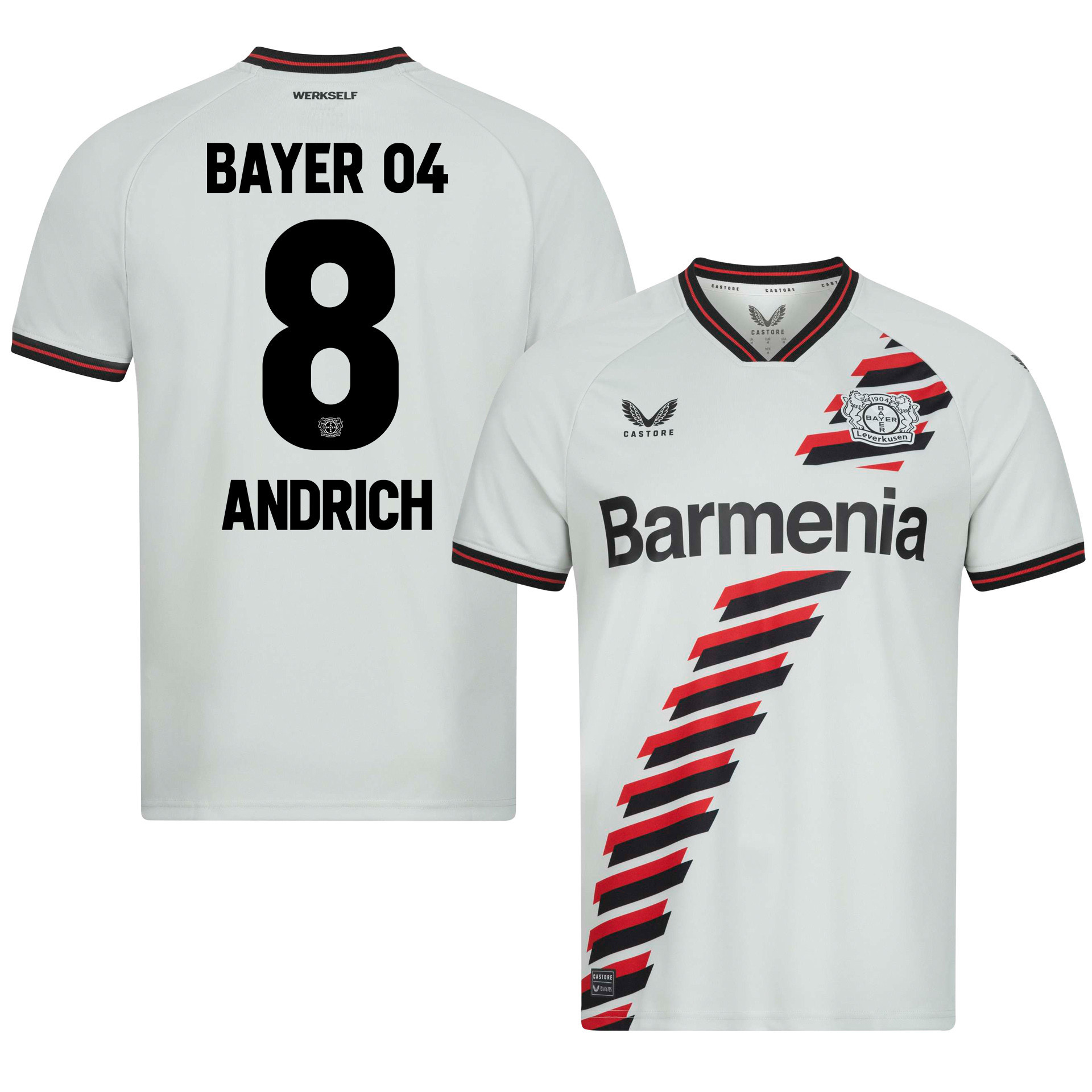 Robert Andrich 8 Bayer 04 Leverkusen 2023/24 Away Jersey – Men White