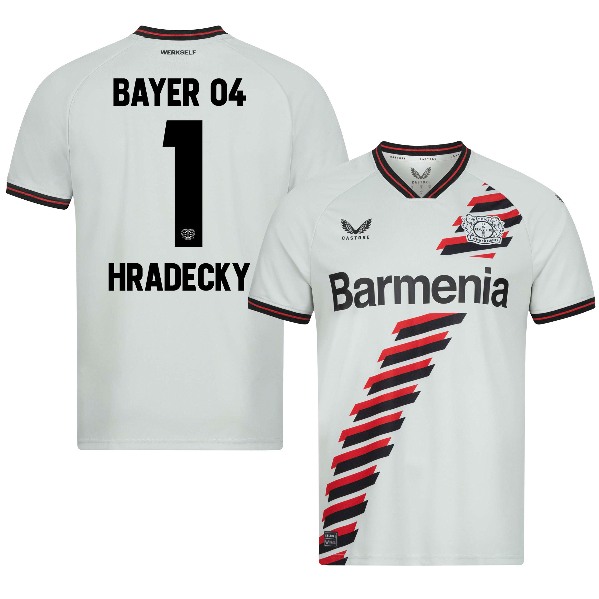 Lukas Hradecky 1 Bayer 04 Leverkusen 2023/24 Away Jersey – Men White