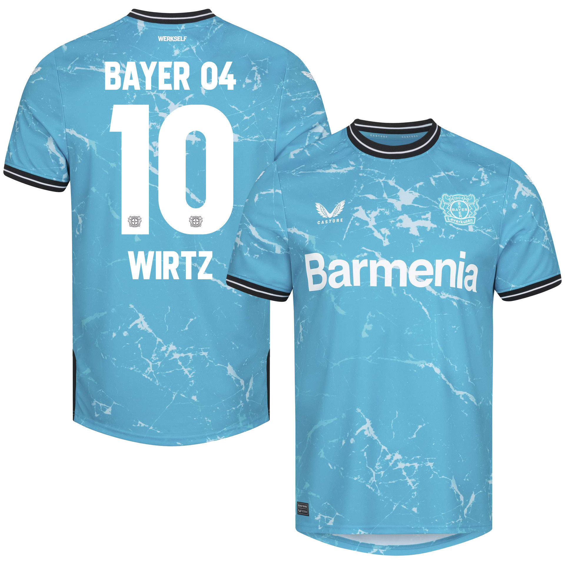 Florian Wirtz 10 Bayer 04 Leverkusen 2023/24 Alternate Jersey – Men Blue