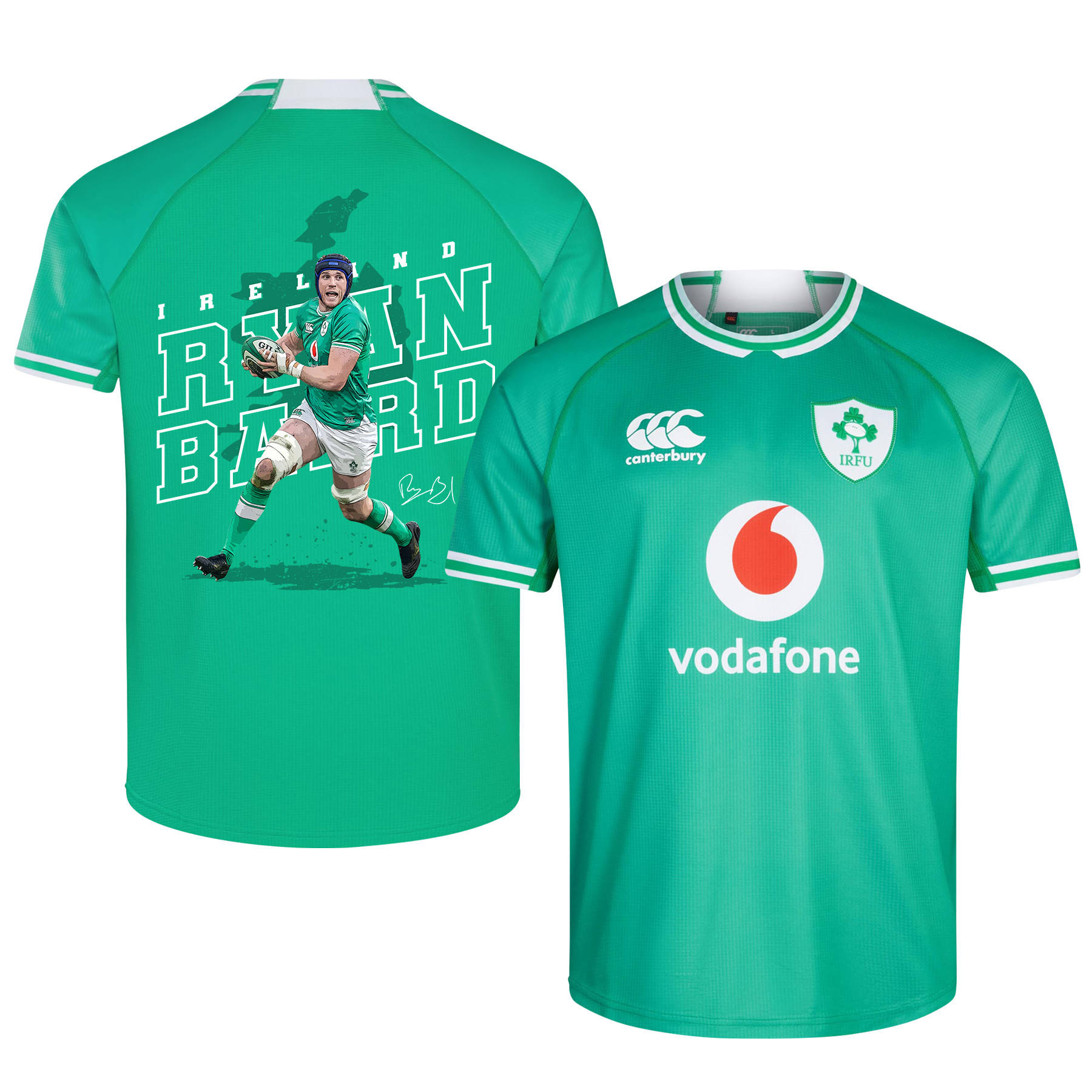 Ryan Baird Signed Running Ireland Rugby Six Nations Rb IRFU 2023/24 Home Jersey – Green