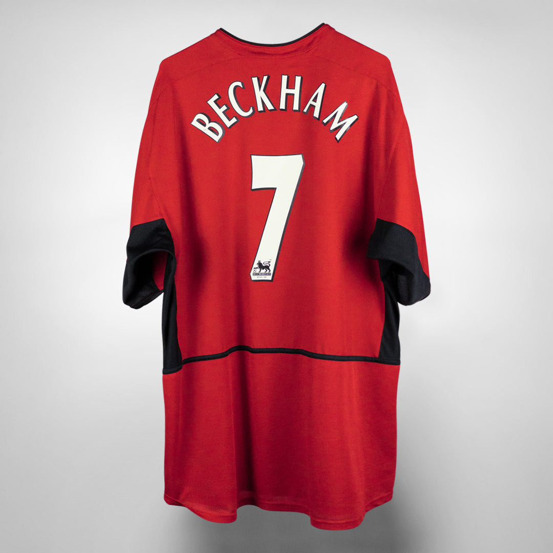 David Beckham 7 Manchester United 2002-2004 Nike Home Retro Jersey – Men Red