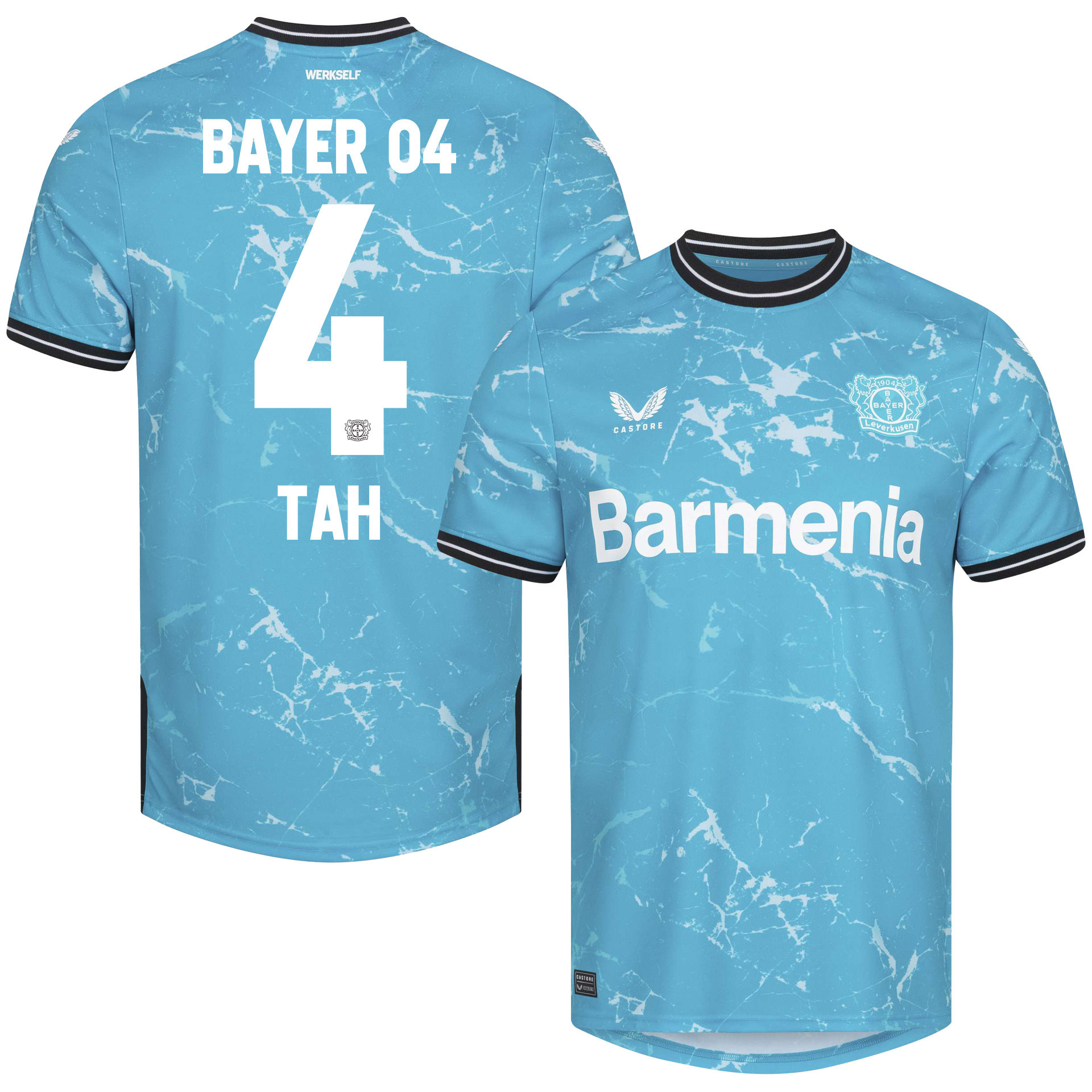 Jonathan Tah 4 Bayer 04 Leverkusen 2023/24 Alternate Jersey – Men Blue
