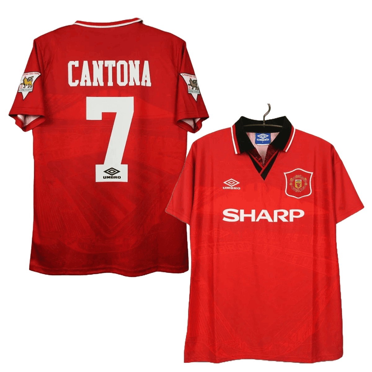 Eric Cantona 7 Manchester United 1994-1996 Home Retro Jersey – Men