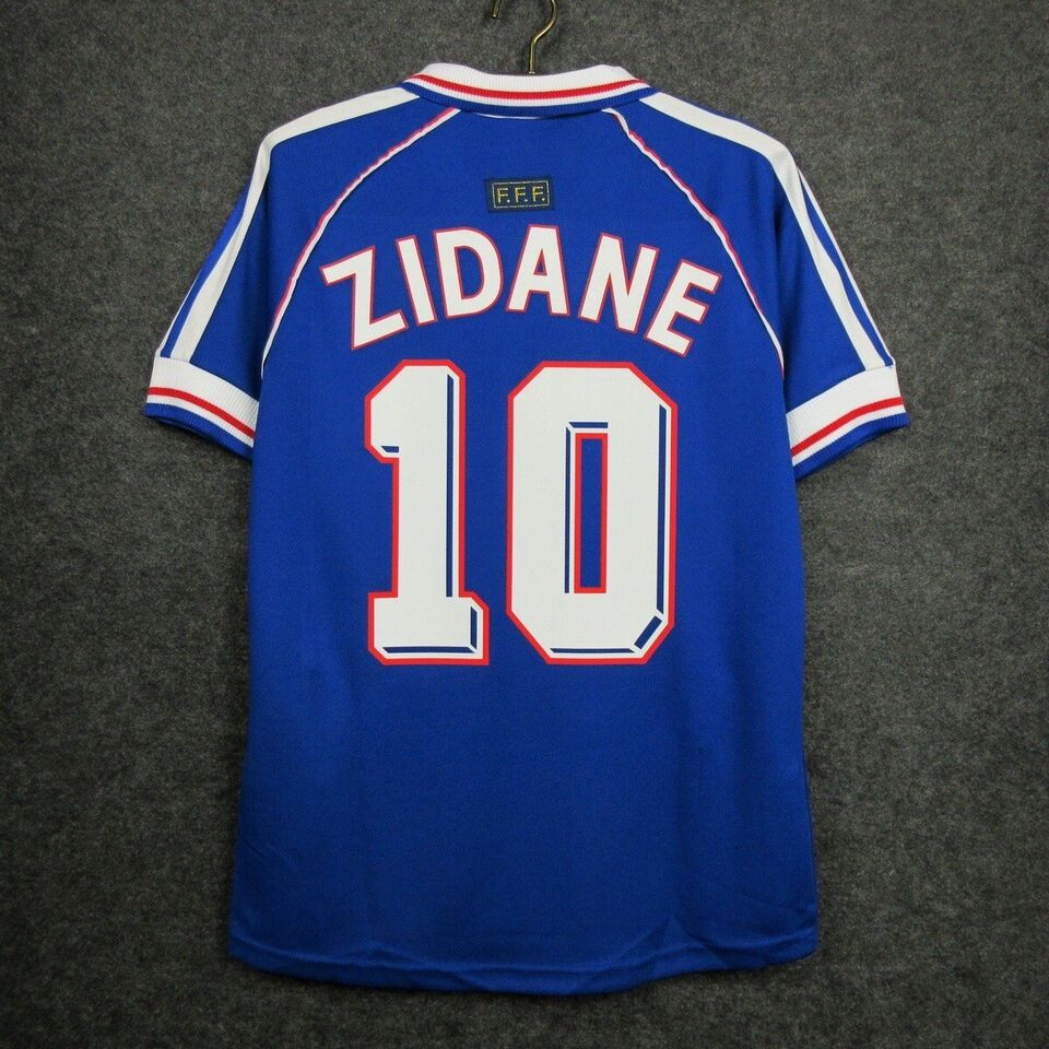 Zidane 10 France 1998 Home Retro Jersey – Men Blue