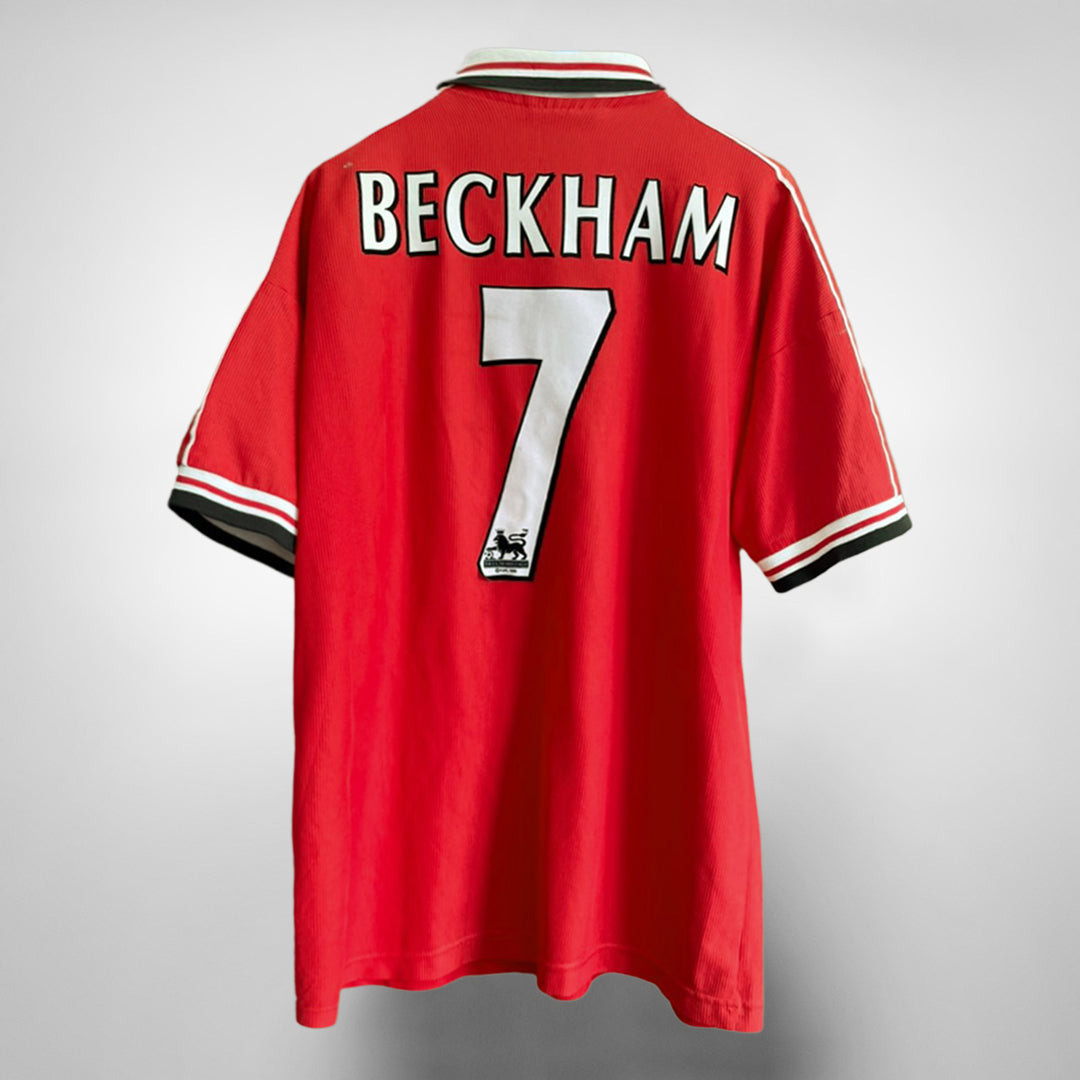David Beckham 7 Manchester United 1998-1999 Umbro Home Retro Jersey – Men