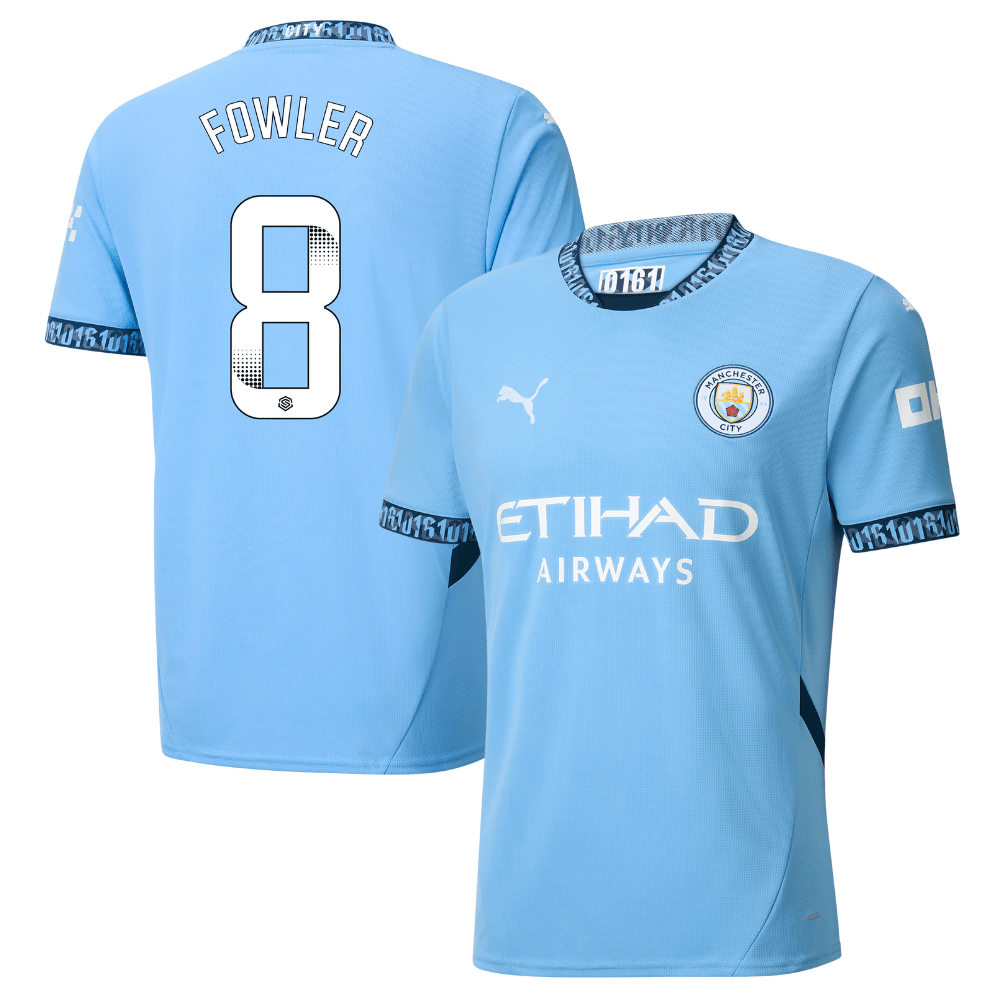 Mary Fowler 8 Manchester City 2024/25 Women's Team Home Men Jersey – Light Blue