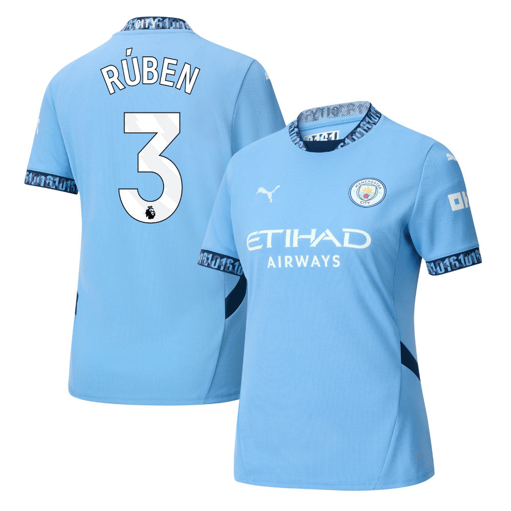 Rben Dias 3 Manchester City 2024/25 Home Women Jersey – Light Blue