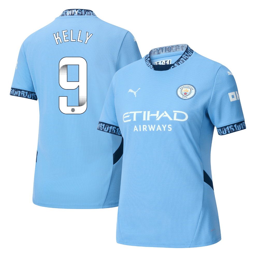 Chloe Kelly 9 Manchester City 2024/25 Women's Team Home Women Jersey – Light Blue