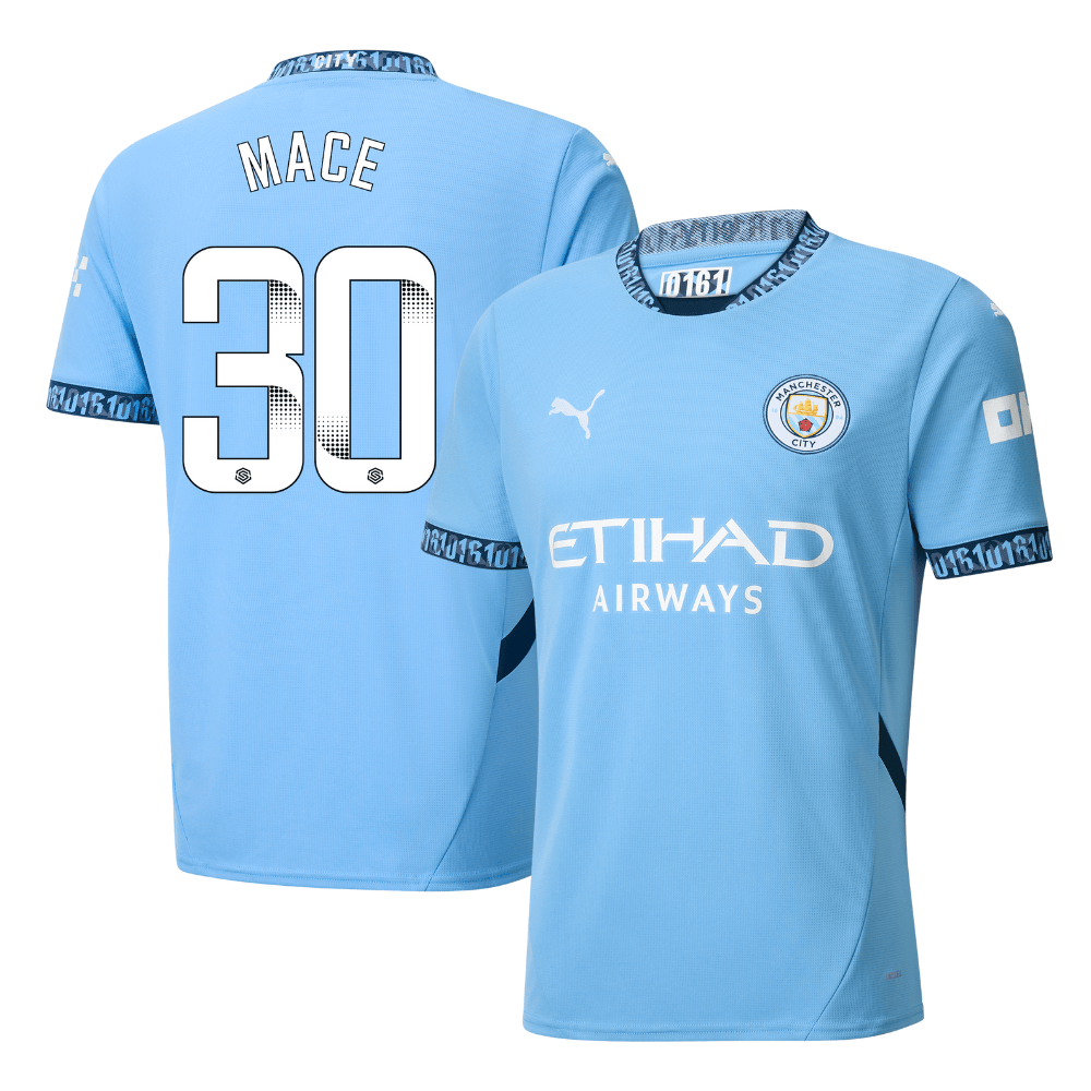 Ruby Mace 30 Manchester City 2024/25 Women's Team Home Men Jersey – Light Blue