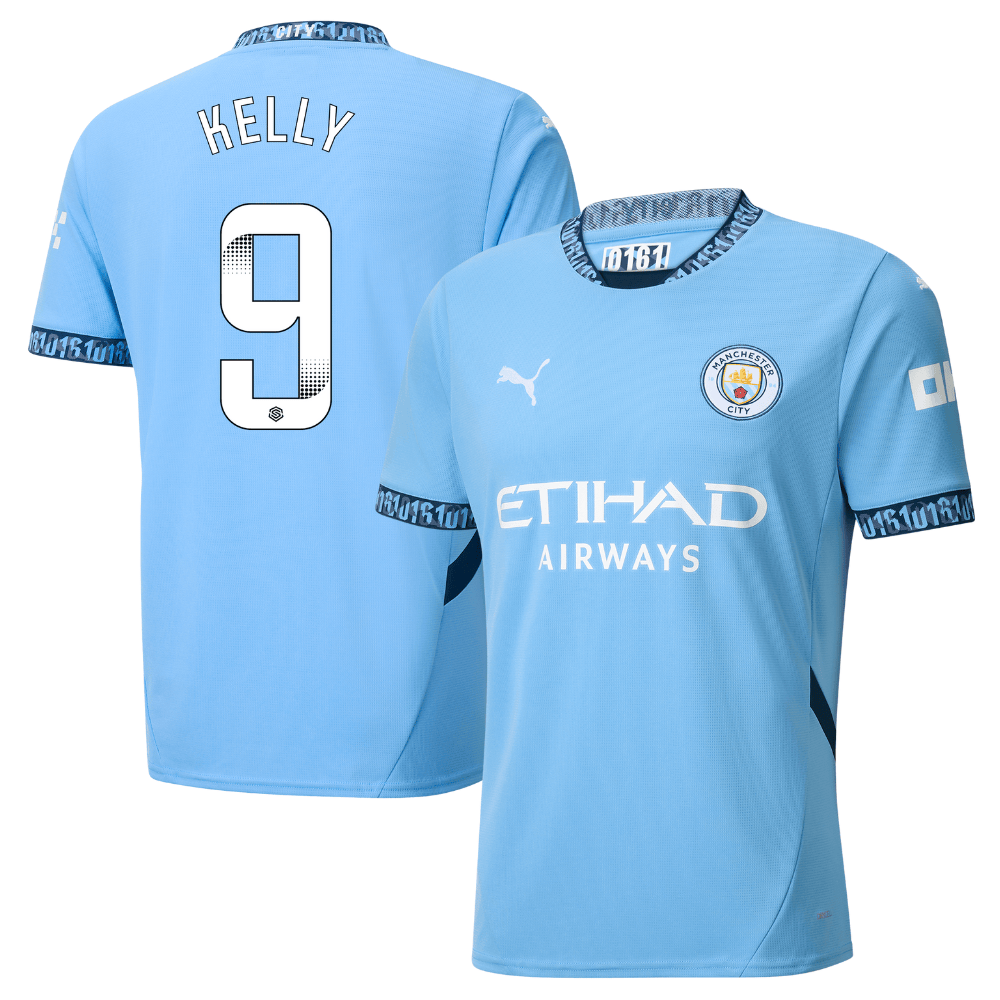 Chloe Kelly 9 Manchester City 2024/25 Women's Team Home Men Jersey – Light Blue