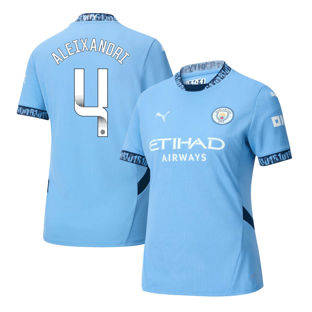 Laia Aleixandri 4 Manchester City 2024/25 Women's Team Home Women Jersey – Light Blue
