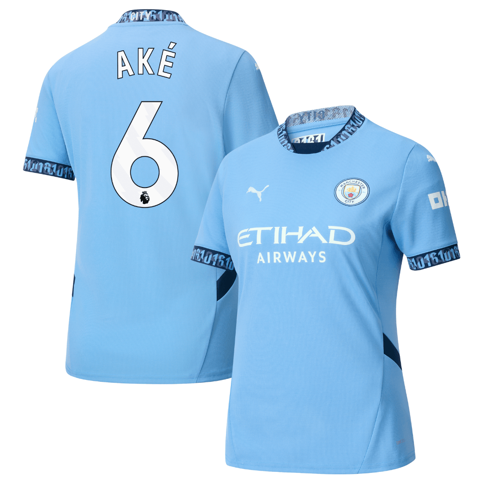 Nathan Ak 6 Manchester City 2024/25 Home Women Jersey – Light Blue