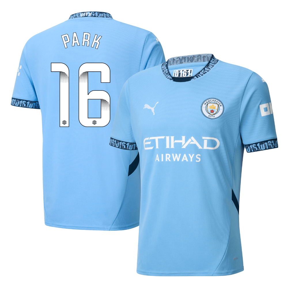 Jess Park 16 Manchester City 2024/25 Women's Team Home Men Jersey – Light Blue