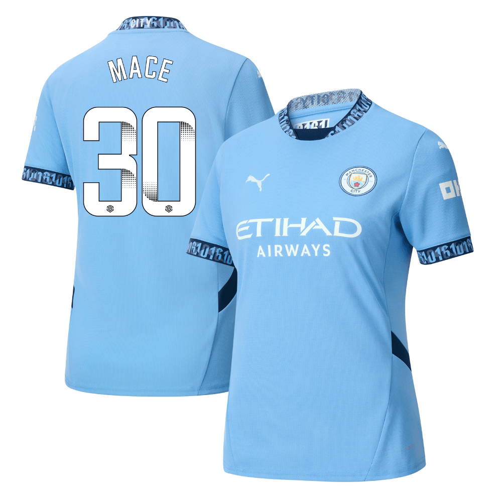Ruby Mace 30 Manchester City 2024/25 Women's Team Home Women Jersey – Light Blue