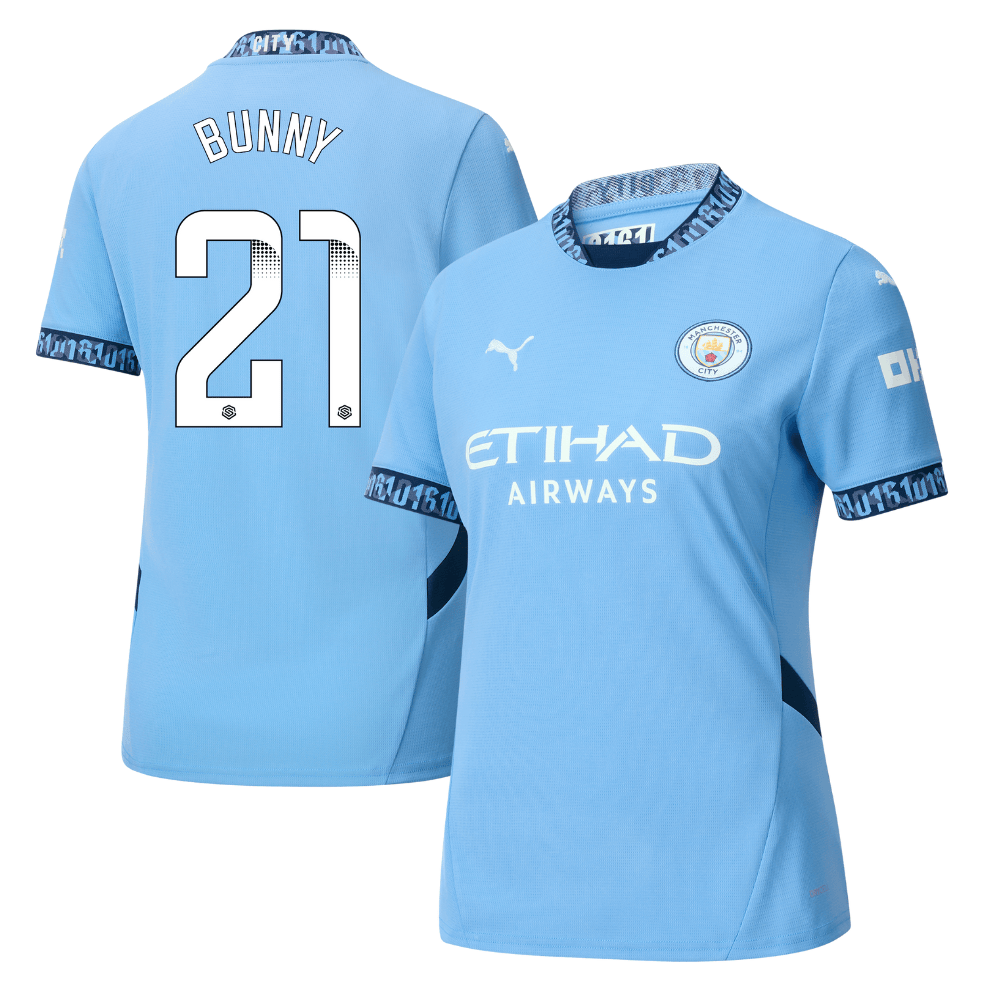 Khadija Shaw 21 Manchester City 2024/25 Women's Team Home Women Jersey – Light Blue