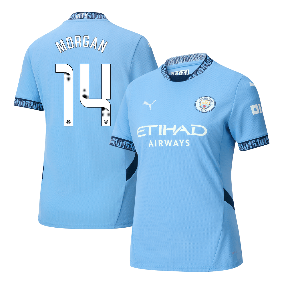 Esme Morgan 14 Manchester City 2024/25 Women's Team Home Women Jersey – Light Blue
