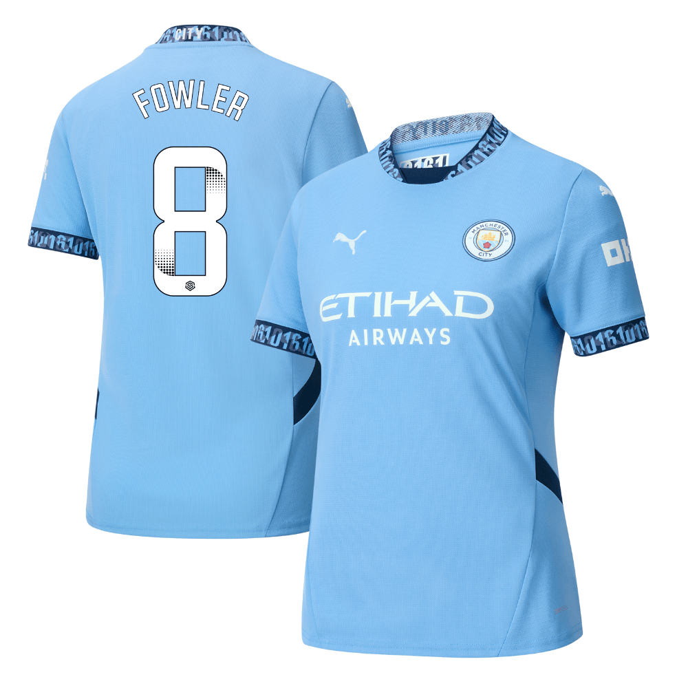 Mary Fowler 8 Manchester City 2024/25 Women's Team Home Women Jersey – Light Blue