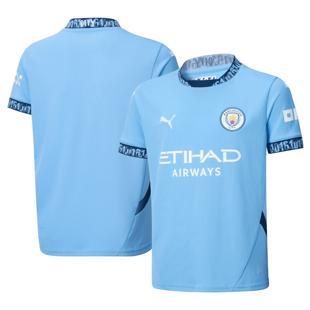 Manchester City 2024/25 Women's Team Home YOUTH Jersey – Light Blue