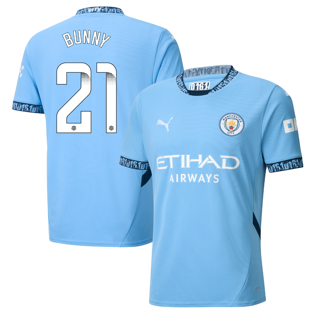 Khadija Shaw 21 Manchester City 2024/25 Women's Team Home Men Jersey – Light Blue