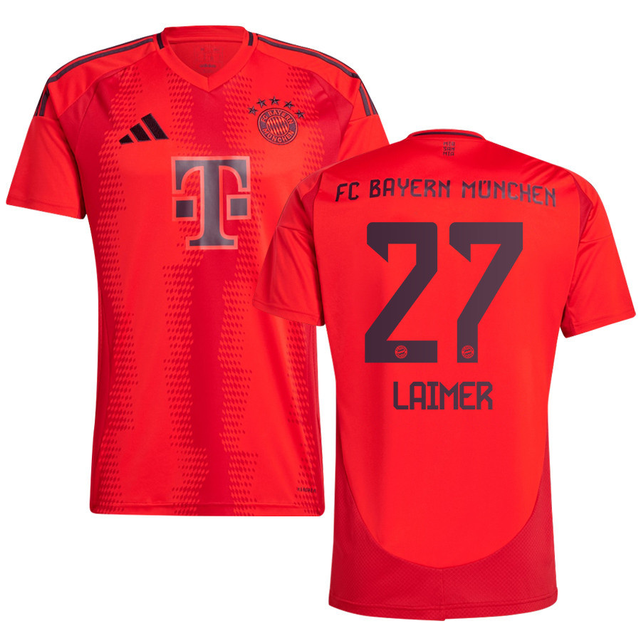 Konrad Laimer 27 Bayern Munich 2024/25 Home Jersey – Men, Red
