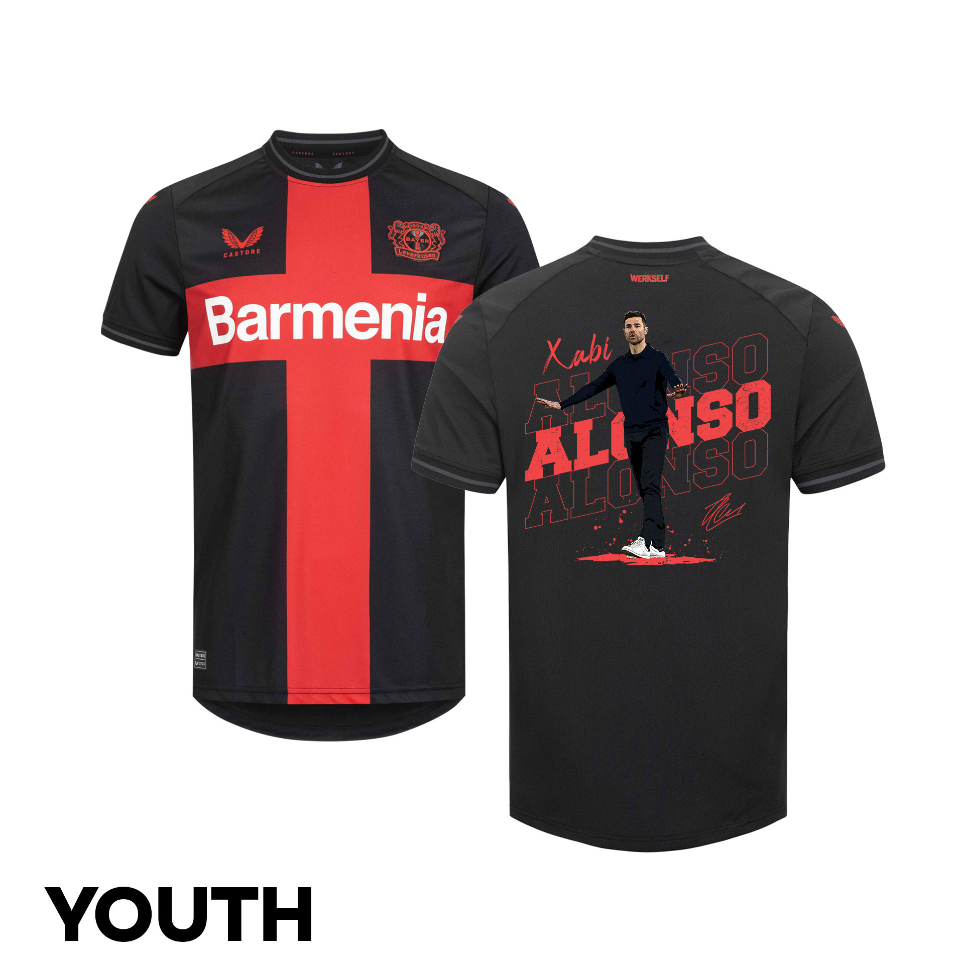Xabi Alonso Bayer 04 Leverkusen 2023/24 YOUTH Home Jersey – A Talented Coach Limited Edition